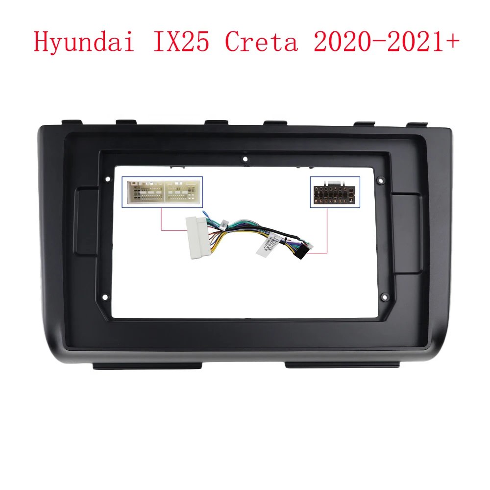 HAOCHEN Car Fascia Frame Adapter Canbus Box Decoder Android Radio Dash Fitting Panel Kit For Hyundai IX25 Creta