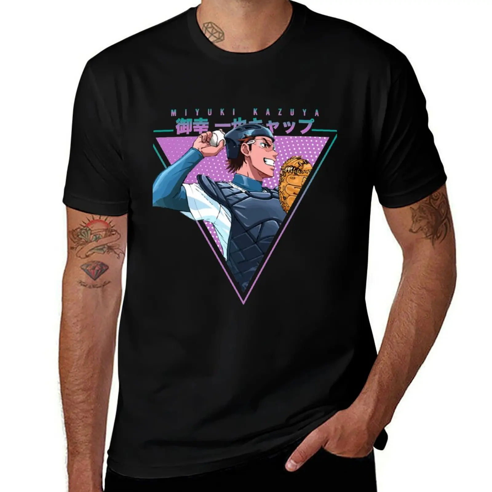 

Miyuki Kazuya -Diamond no Ace T-Shirt t shirt for man 100 percent cotton t shirt man designer T-Shirt