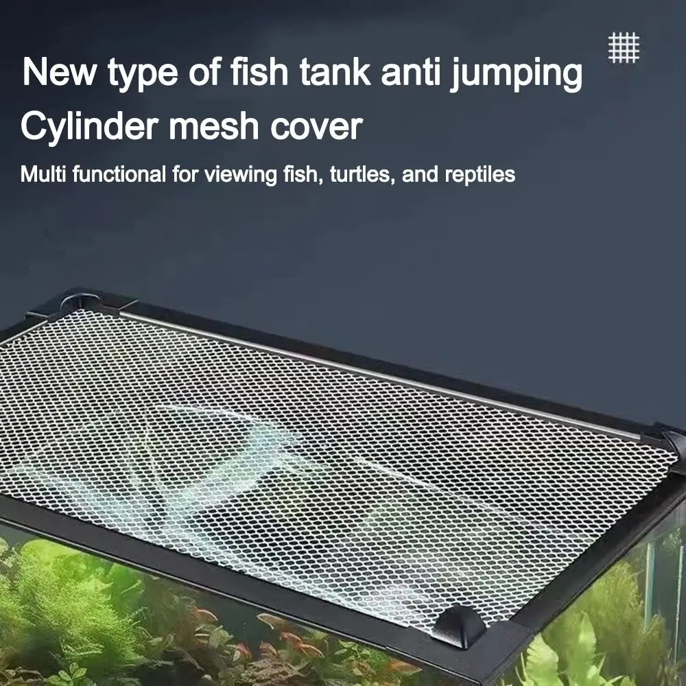 Langlebige Magnetische Aquarium-Abdeckung DIY Einfache Installation Aquarium-Anti-Sprung-Netz Aquarium-Abdeckung Schutzabdeckung für Aquarien