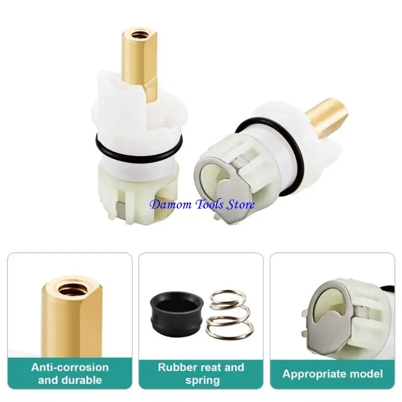 57BE Faucet Stem Assembly Repair Faucet Stem Part Faucet Stem Replacement ABS Material for RP25513 Two Handle Faucet