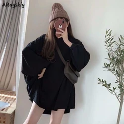 Sweatshirts Women Loose O-Neck Long Sleeve Autumn Casual Chic Korean Style Feminino Pullovers Hot Sale Popular Fashion All-match