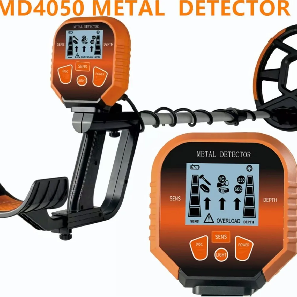 

MD4050 LCD Display Kids Entertainment Underground Metal Detector Simple Operation Backlight Switch