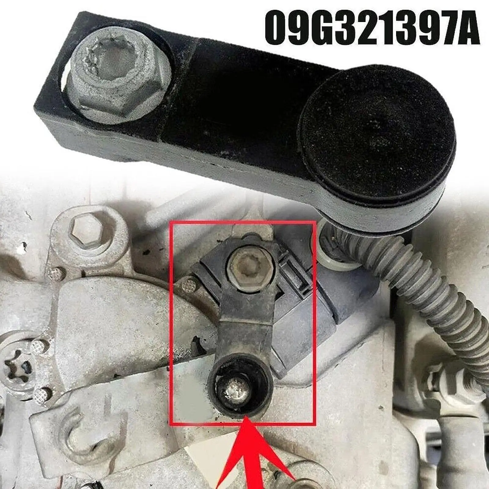 

Gearbox Shifter Cable Adapter 09G 321 397 A Easy to Install Directly Replace High Performance for VW Automotive Accessories