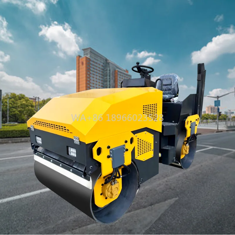 Ce Certified Double Drum Vibratory Road Roller 530Kg Capacity for Soil and Asphalt Compaction Roller