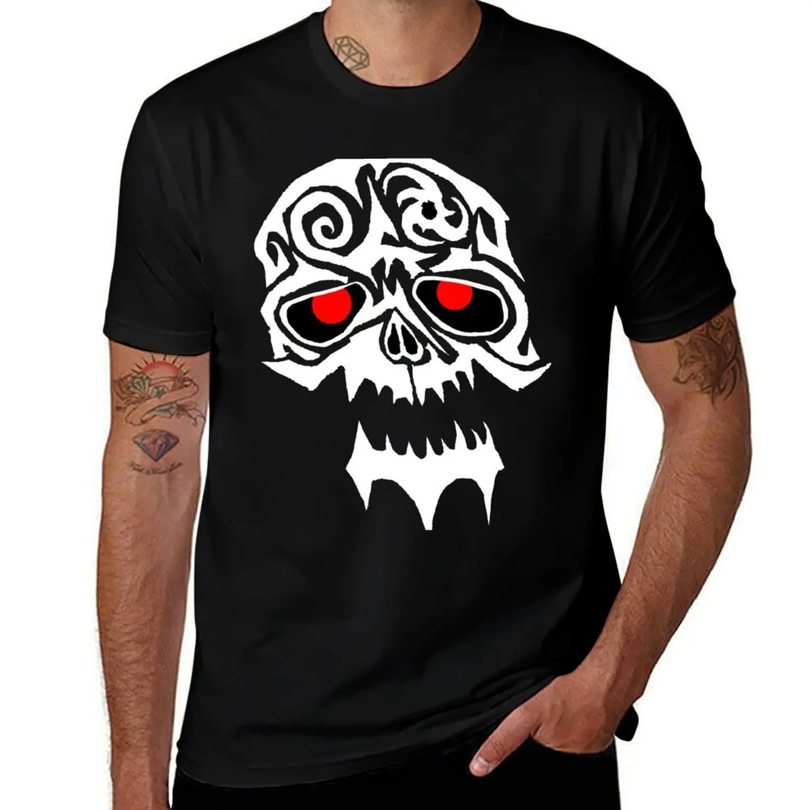

Tribal White Skull head shot T-Shirt sublime custom shirt funny t shirts men