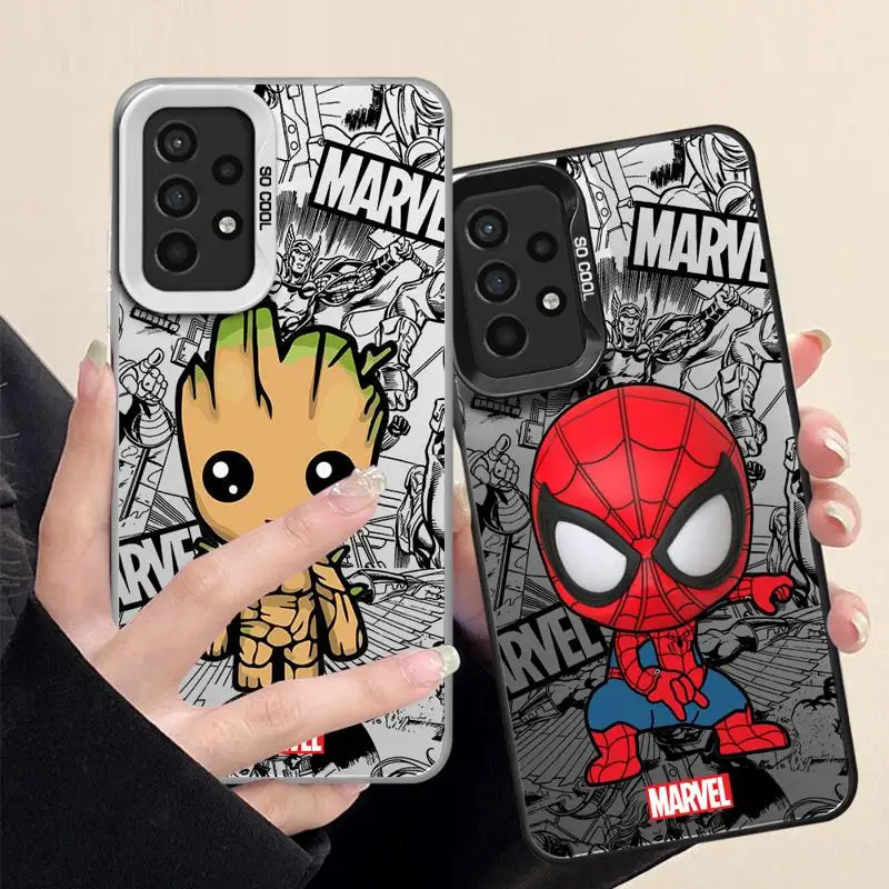 Marvel Groot Spiderman Phone Case for Samsung Galaxy A15 4G A53 A25 A54 A73 A55 A72 A52 A54 A52s A51 5G Capa Coque Cover