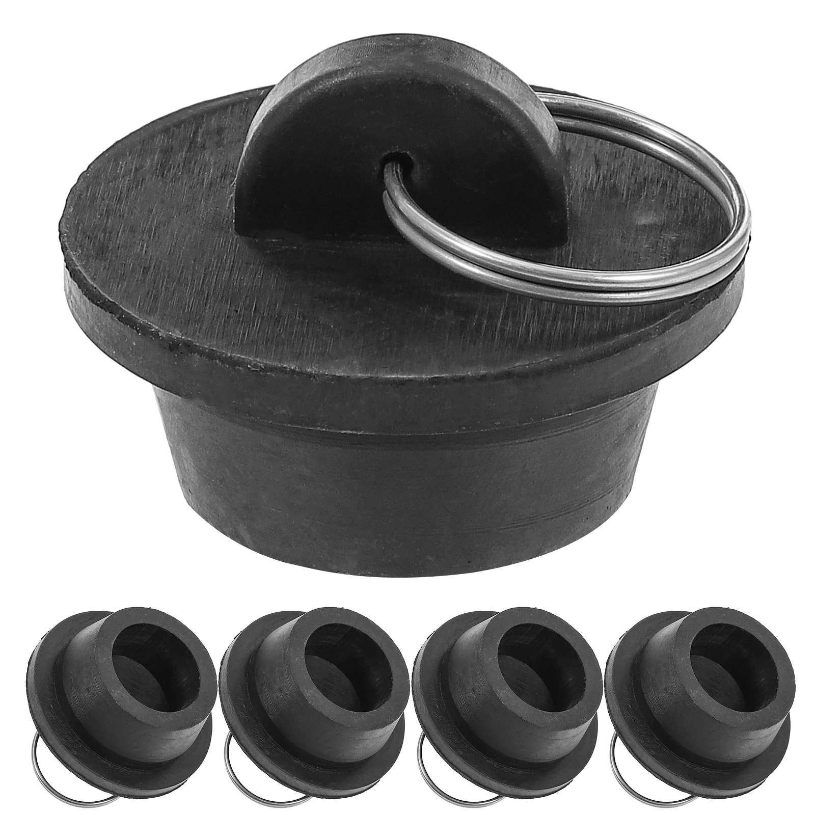 

5 Pcs Plugs Sink Draino Tub Stopper Basin Taps Rubber Bath Stoppers Water Trough