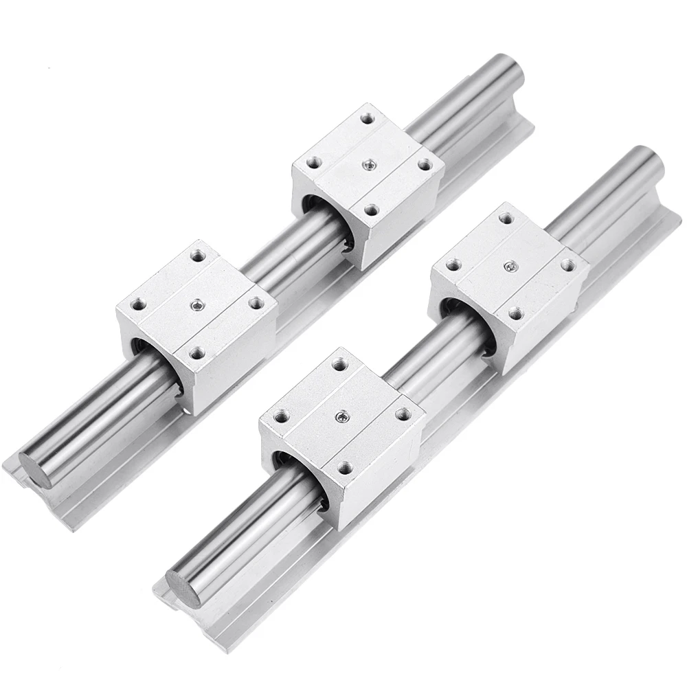 CNCYEAH Linearführungsset – SBR20 300 Mm, 4 Schlitten, SFU1204 250 Mm Kugelumlaufspindel, BK10/BF10, DSG12H – Für CNC-Fräsen & Maschinenbau