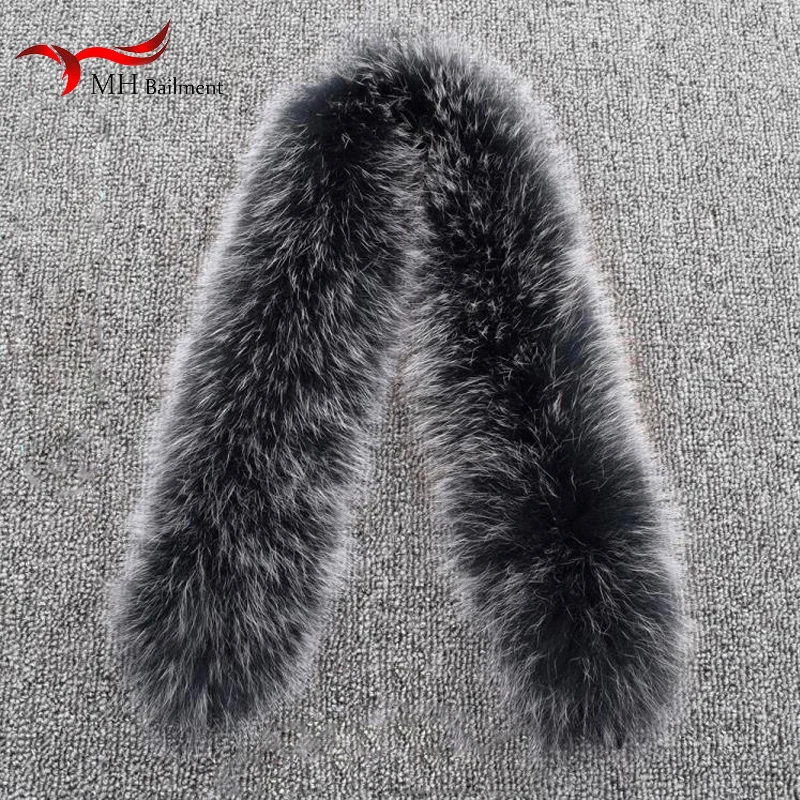 Natural Fur Scarf Winter New Real Fox Fur Collar Men Women Fashion Coat Collar 70*10CM Can Be Customized