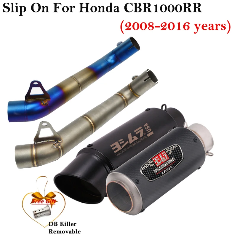 For Honda CBR1000RR CBR 1000RR 2008 - 2016 Motorcycle Exhaust Escape Yoshimura Muffler Pipe Modified Middle Link Pipe DB Killer