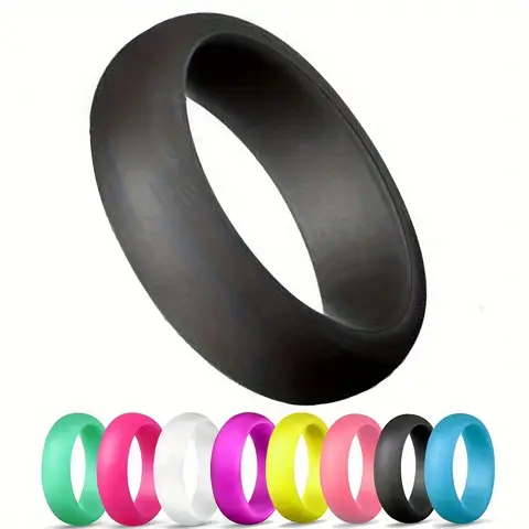 แหวนแต่งงานซิลิโคนแบบมินิมอลสำหรับผู้หญิง1ชิ้นแหวนแฟชั่นทันสมัยไม่แพ้ง่ายและมีสีสันสดใส