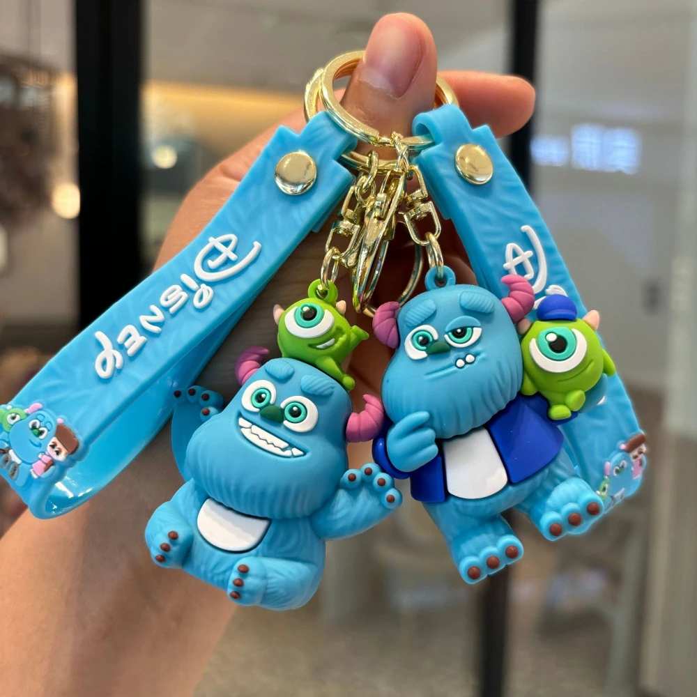 Cute Cartoon Disney Monsters University Mike James Keychain Car Bag Pendant Keyring Gift for Kids Friends Accessories Wholesale