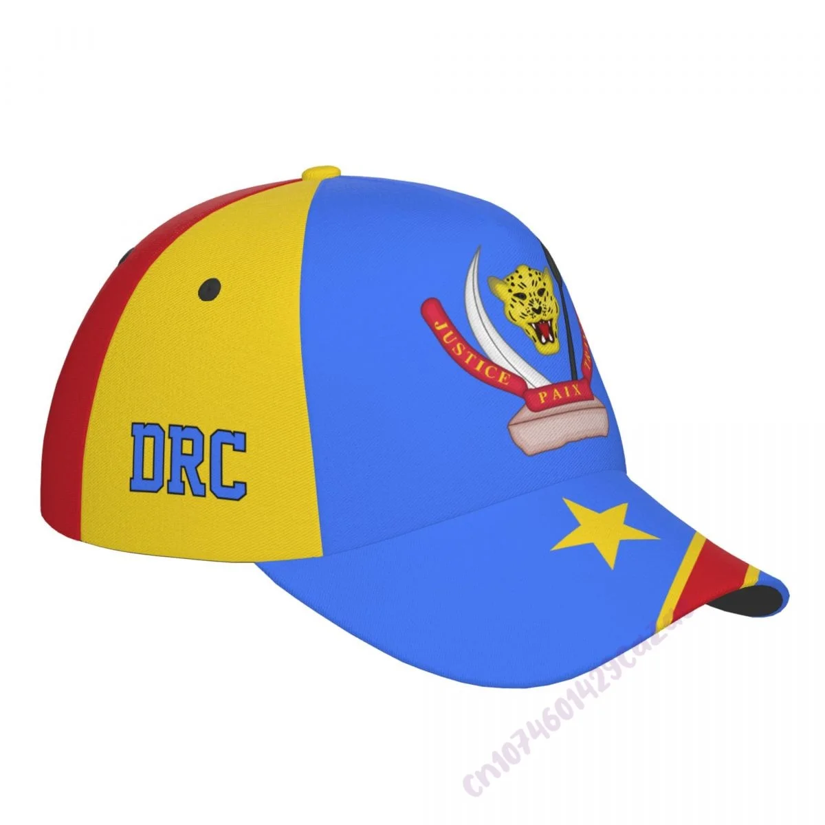 Democratic Republic Of Congo DRC Country Flag 3D Print Summer Sun Baseball Cap Breathable Adjustable Men Women Outdoor Hat