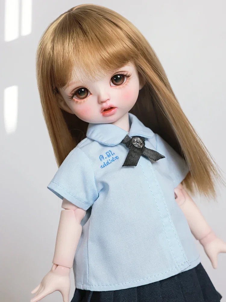 Bjd 1/6 Lilliella 큰 양 몸 새로운 디자인 패션 여름 블랙 플리츠 스커트 스타일 송진 장난감 관절 인형 소녀 DIY 귀여운 기