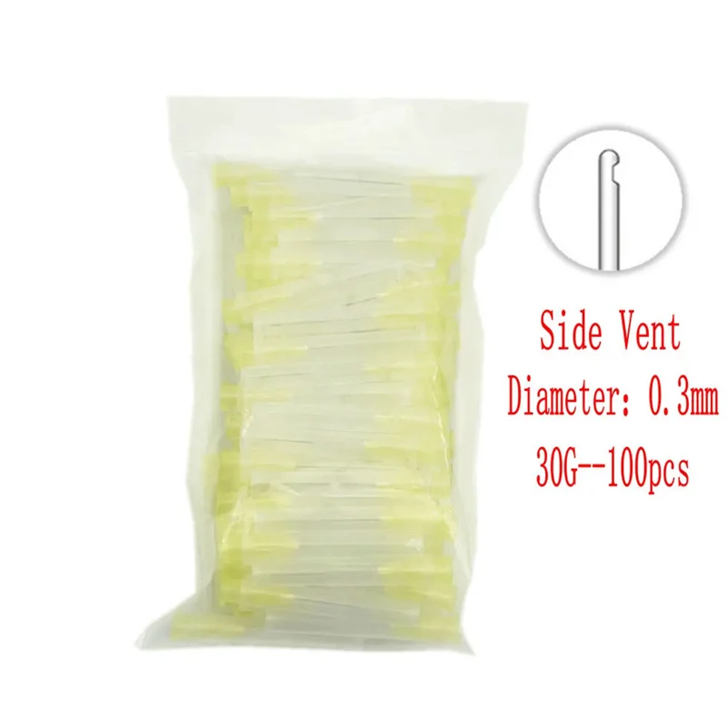 100Pcs Dental Needle Tip Endo Irrigation End-Closed Side Hole Endo Syringe Root Canal Washing Needle Tip  Dentistry Supplies
