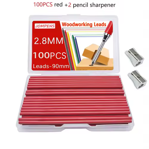 50Pcs/100Pcs Large Capacity 2B Woodworking Lead Core Black Yellow Red 2.8mm Automatic Pencil Lead Deep Hole Marked Lead Core - Image 17