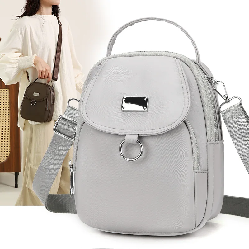 

Chic Mini Shoulder Bag, Lightweight Nylon Crossbody Bags with Adjustable Strap, Stylish Multiple Pockets Phone Wallet for Daily