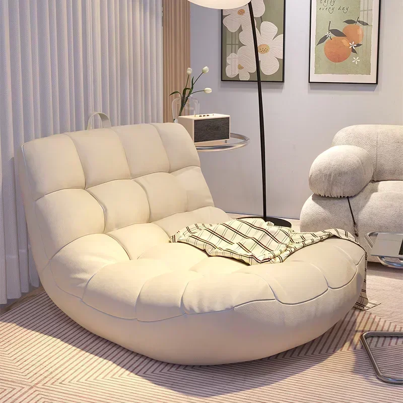 Household GoodsLazy Sofa Reclining Sleeping Bean Bag Caterpillar Recliner Bedroom Small Sofa Balcony Leisure Single Seat