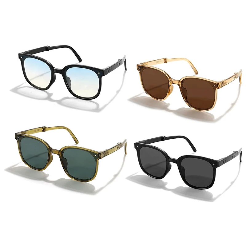 New Sunglasses Under Focus Foldable Ins Women's Premium Sunglasses UV Protection Visual Clarity Reduce Glare Color Truth