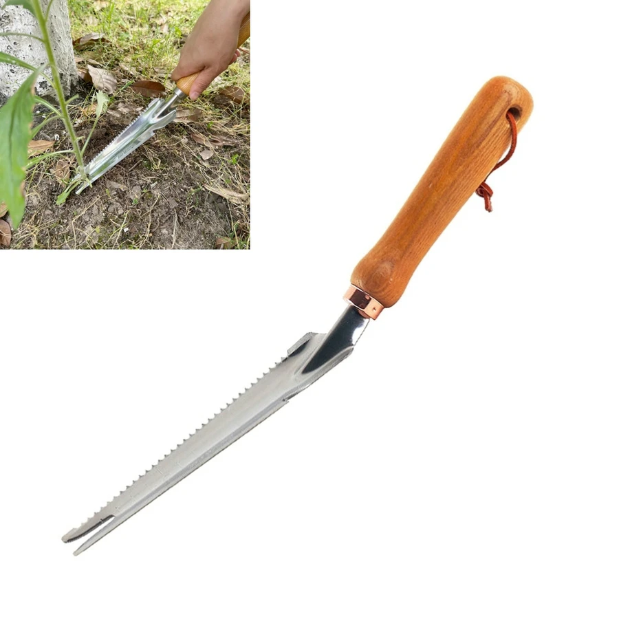 Multifunctional Stainless Steel Garden Weeders Root Picking Shovel Uproot Weeds Garden Transplant Manual Weeding Trimming Tool