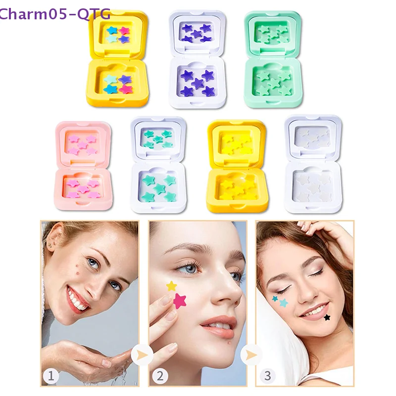 

1Box 25/48 Patches Hydrocolloid Acne Patch Fade Repair Invisible Acne Removal Stickers Concealer Makeup Tool Star With Mirror