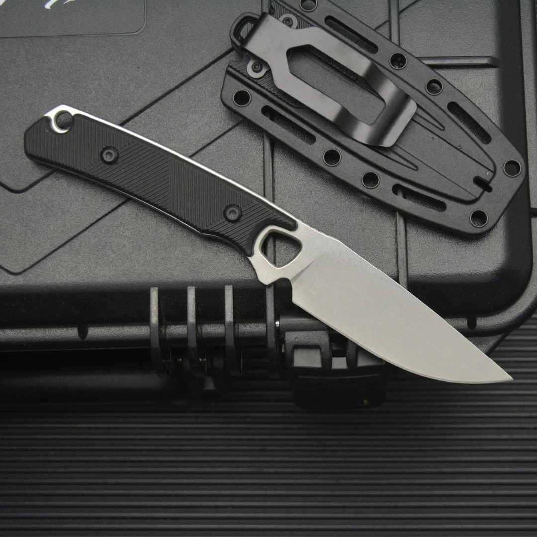 التخييم في الهواء الطلق جبل 2048 شفرة مثبتة سكين تسلق الرحلات الشواء الدفاع عن النفس الصيد المحمولة EDC المعدات الأساسية