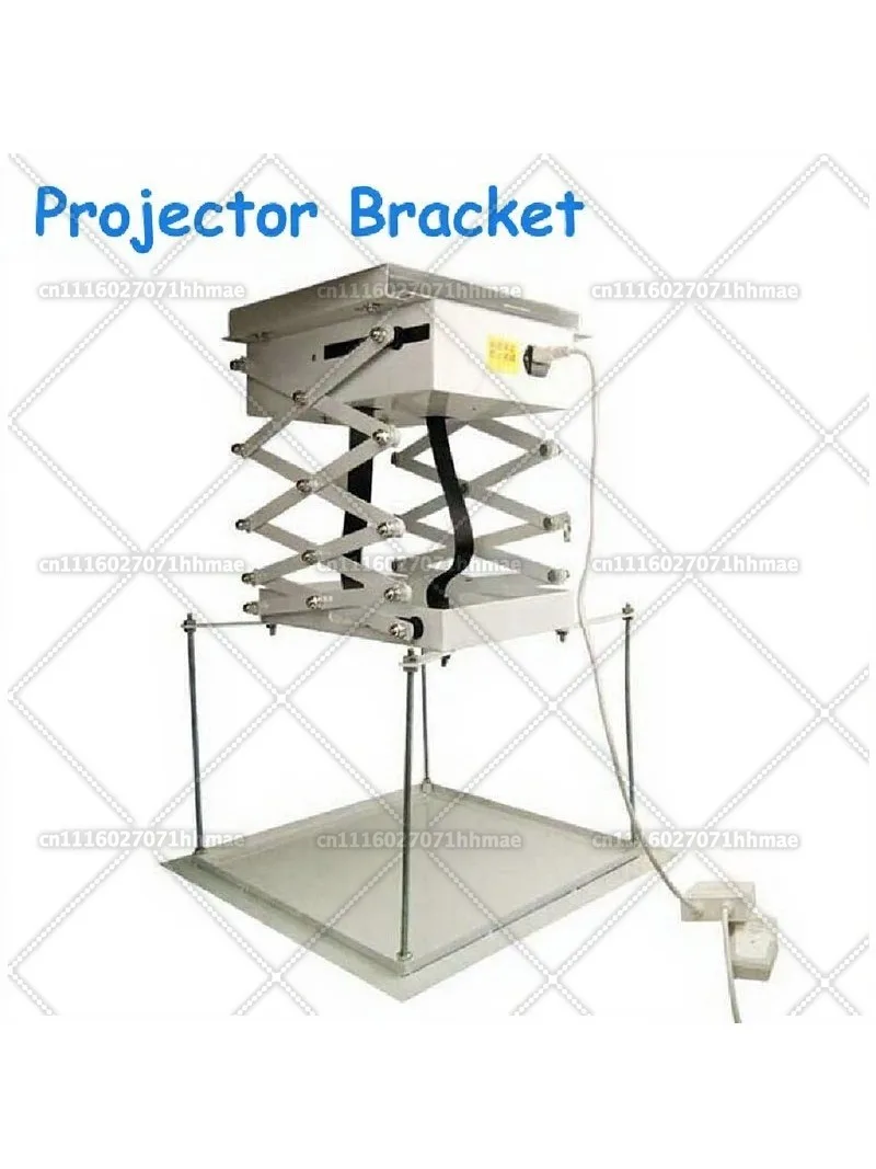 1M Motorized Scissor Projector Lift Projector Bracket Ceiling Projector Lift with Remote Control For Cinema/Church Hall/School