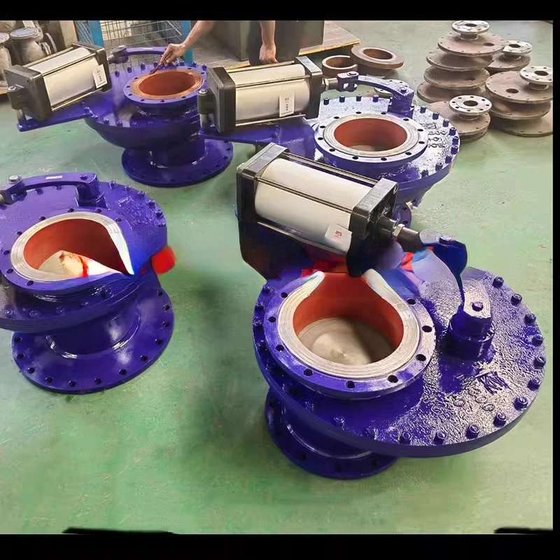 BZ643TC-10 Pneumatic Ceramic Rotary Valve Grinding Disc Valve Feed Valve Ceramic  Swing Disc  Dn200