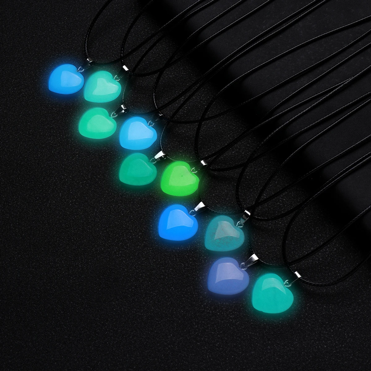 10pcs Luminous Love Hexagonal Column Necklace Wholesale Price Discount