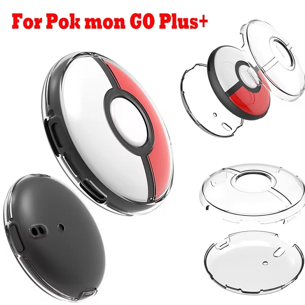 Silicone Matte Clear Soft Case for Pokemon Go Plus Transparent Crystal Protective Case with Lanyard Cover For Pokemon Go Plus +