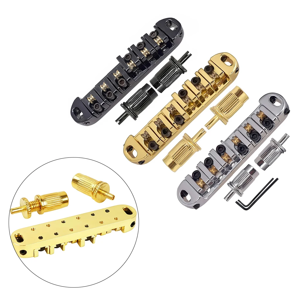 Schwarzes Ersatzbrücke-Gitarrenzubehör, langlebige Verschleißfestigkeit, stabiles Design, verhindert Saitenansporter, Elektronik für Gitarre