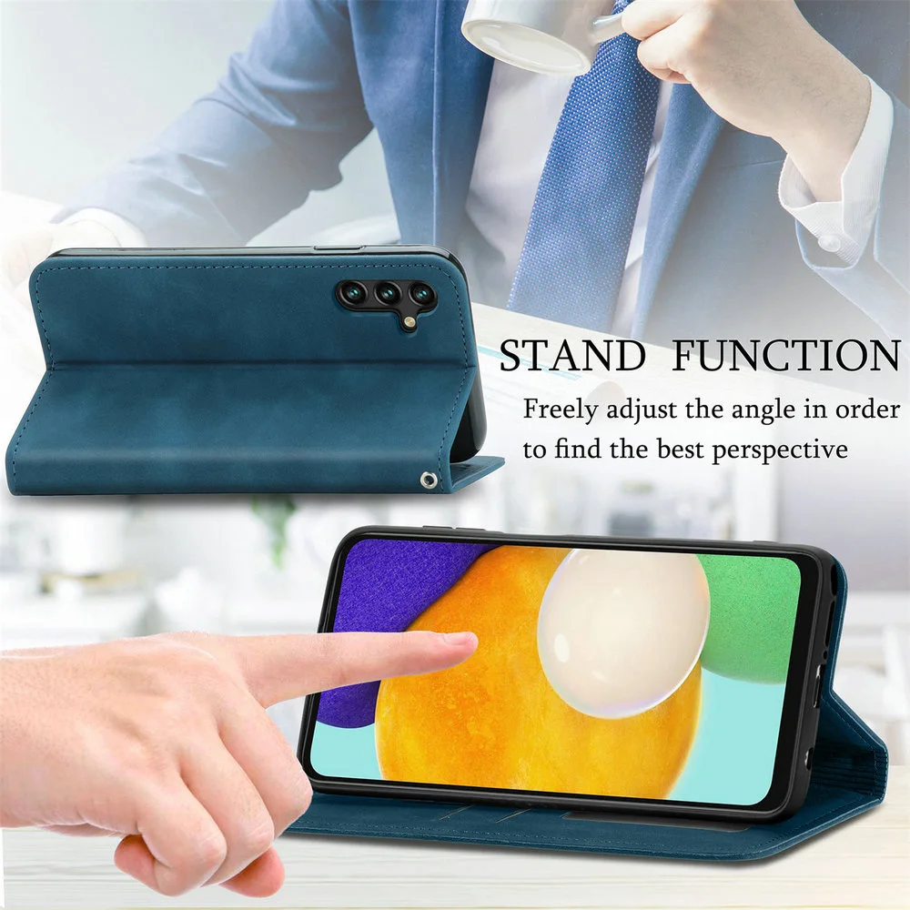 For Samsung Galaxy S25 Edge S22 S 23 FE S24 Ultra Flip Case Smooth Leather Wallet Book Etui Phone S23 Plus 24 25 5G Cover Coque