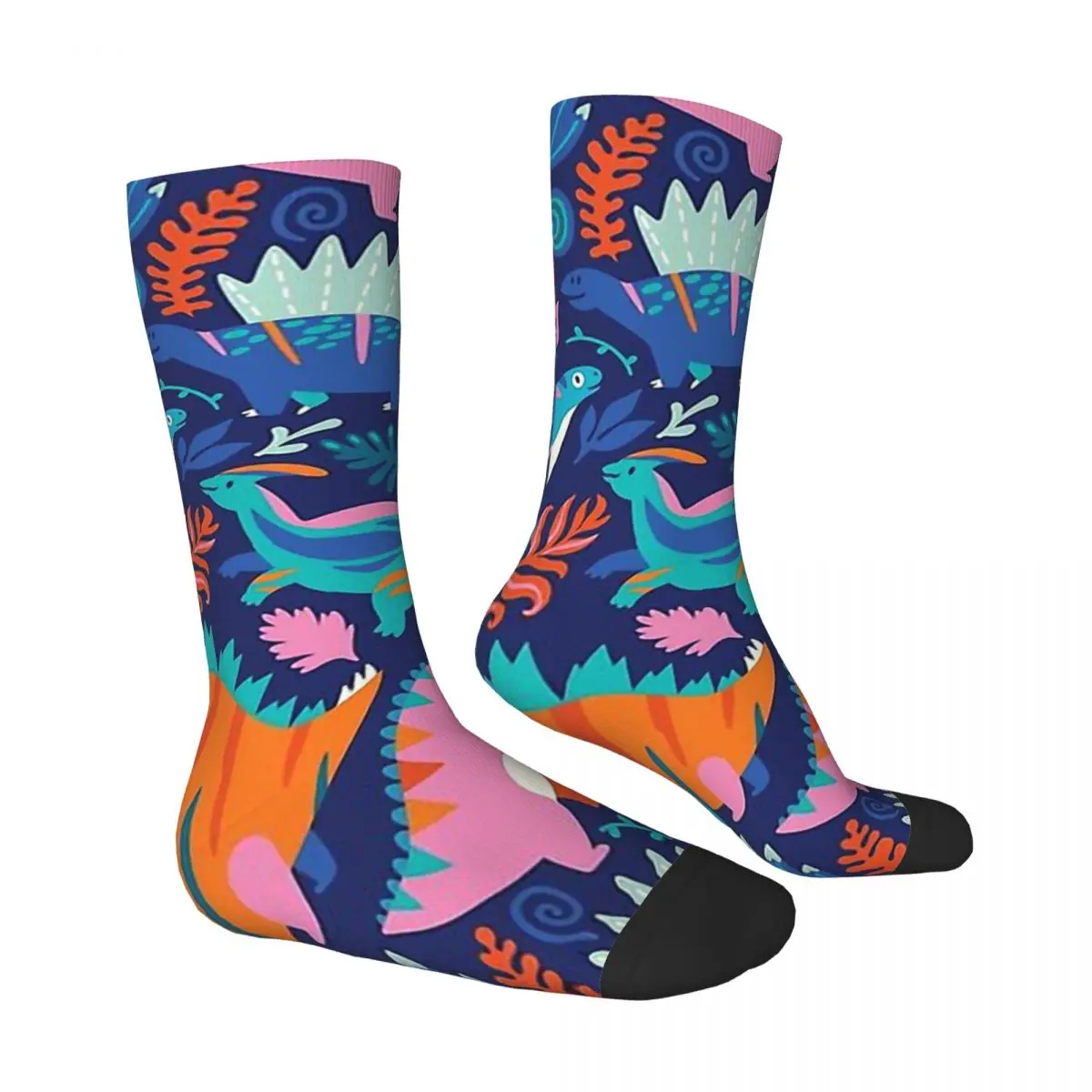 Dinosaur Dinosaurs Dino Team Men Women Socks Windproof Novelty Spring Summer Autumn Winter Stockings Gift