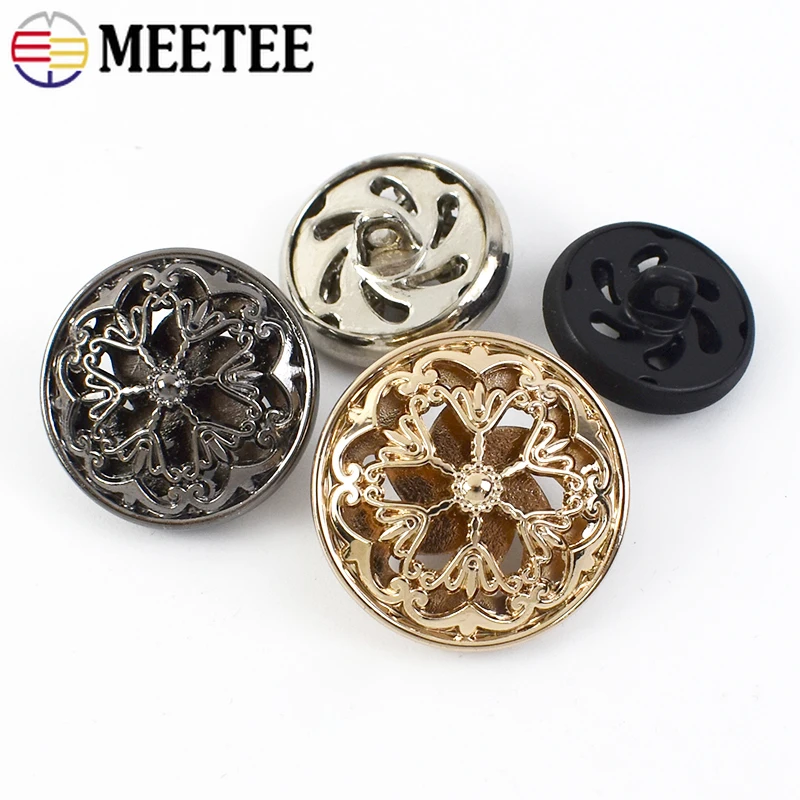 10/20pcs Metall hohl Blumen knopf für Kleidung dekorative Schnalle Mantel Jacke Anzug Hemd Reparatur Nähen Kurzwaren Zubehör