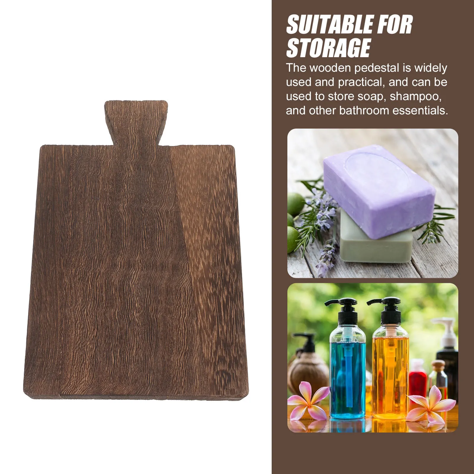 

Rustic Wood Soap Tray Wooden Stand for Kitchen Counter Bathroom Display Pedestal Stand Wooden Riser Wood Riser