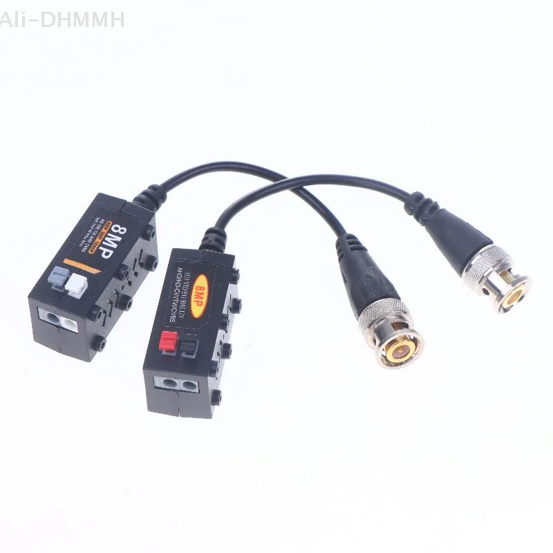 مجموعة دعم الكاميرا AHD/CVI/TVI 4K 8MP مع وصلات Cat5e/ Cat6 BNC، وأجهزة الإرسال والاستقبال السلبية لفيديو CCTV Balun