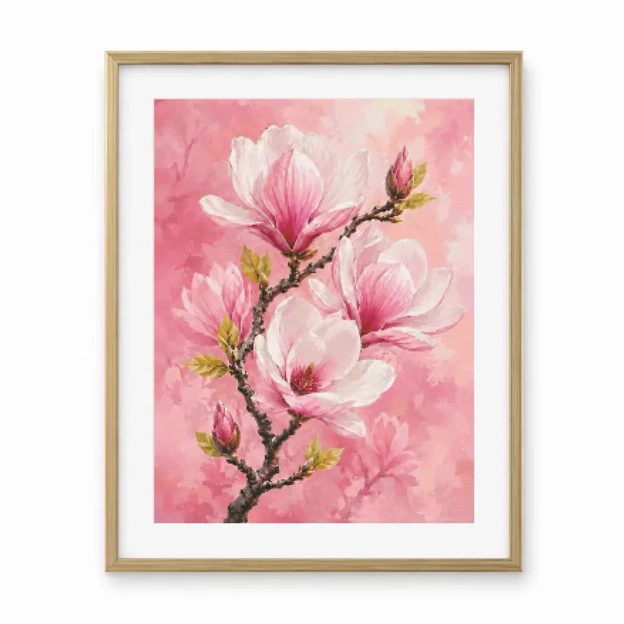 zz8730-magnolia-14ct-16ct-18ct-stamped-cross-stitch-diy-set-pattern-kit-needlework-embroidery-117-colors