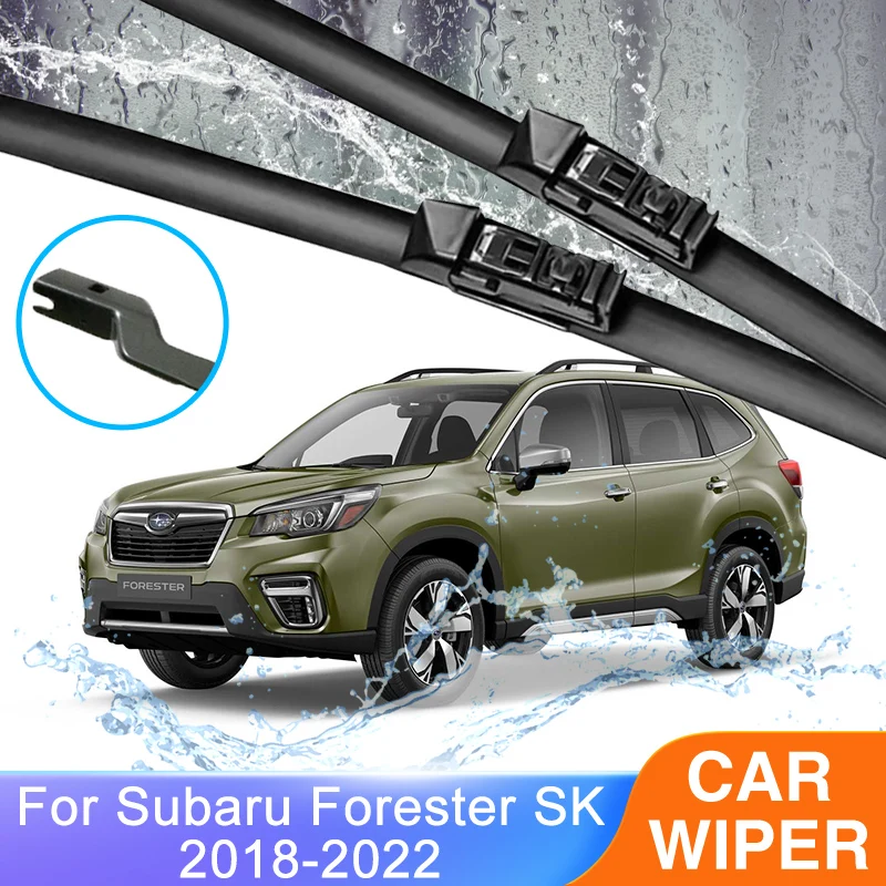 For Subaru Forester SK MK5 5 2018 2019 2020 2021 2022 Wiper Blades Silicone Rubber Window Windshield Windscreen Car Cleaning