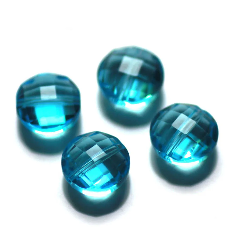 StreBelle 10mm 50pcs Flat Round Upscale Austrian Crystal Beads AAA Quality Loose Bead Facet Glass Ball Bracelet Jewelry DIY