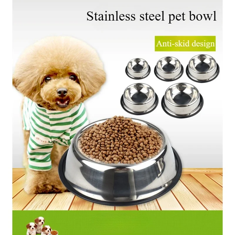 Quality Paw Stainless Steel Pet Dog Bowl Feeder Skidproof Anti-ant Shape Cat Dog Bowls Food Accessories Pet Supplies