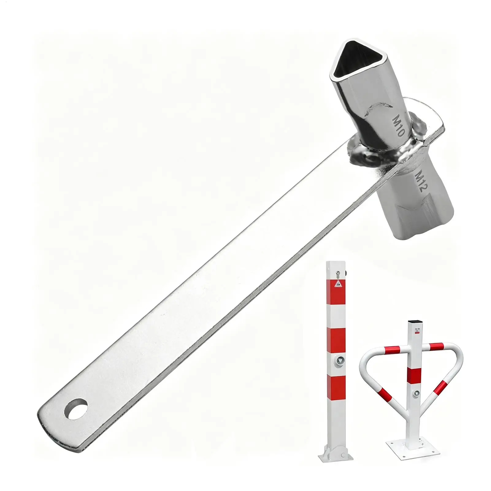 

Triangle Spanner Key 2-in-1 Compact Portable Tool Spanner Triangular Key For Barrier Posts For Cabinet Machine Train Elevator