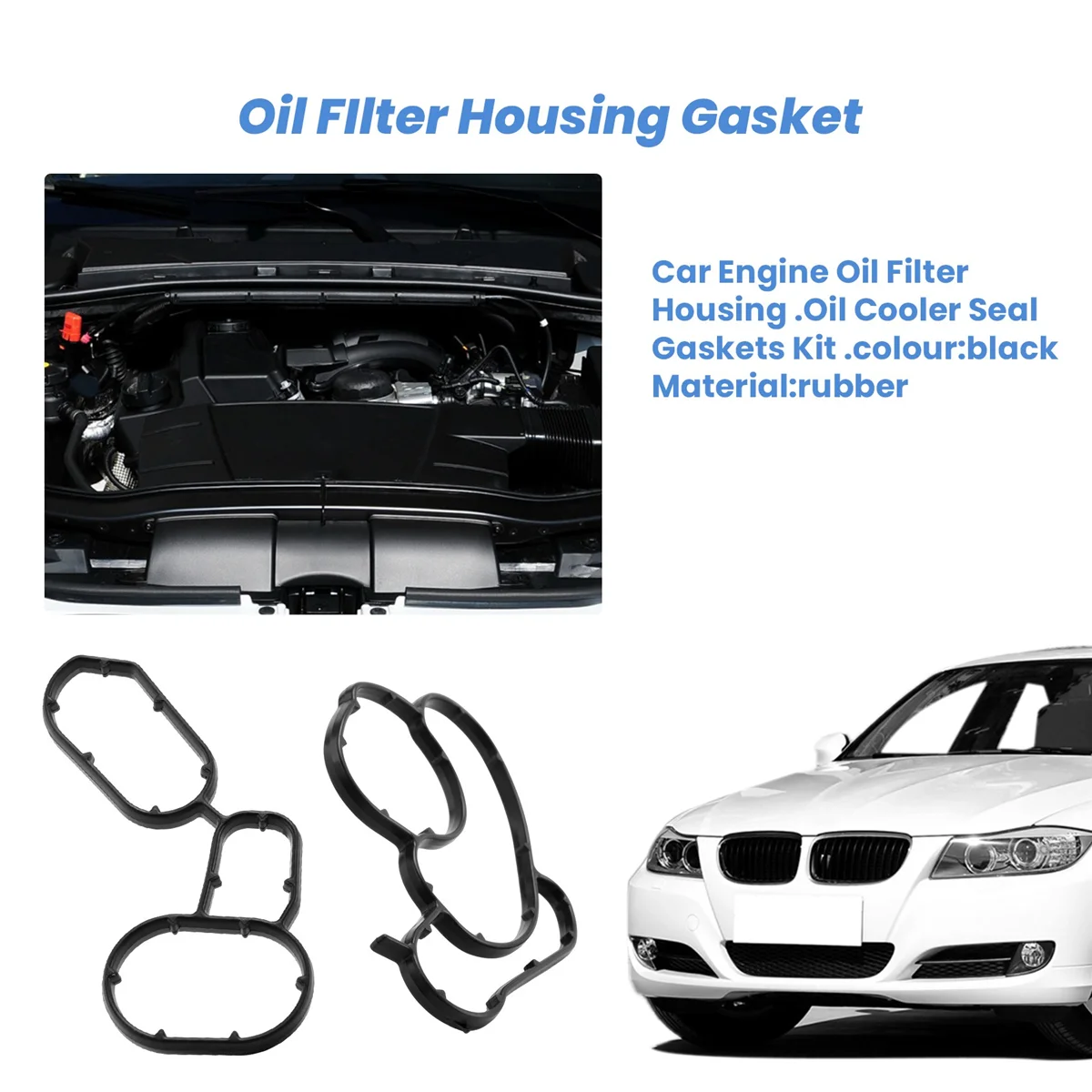 Junta de la carcasa del filtro de aceite 11427508970 para BMW E46 E60N E81 E82