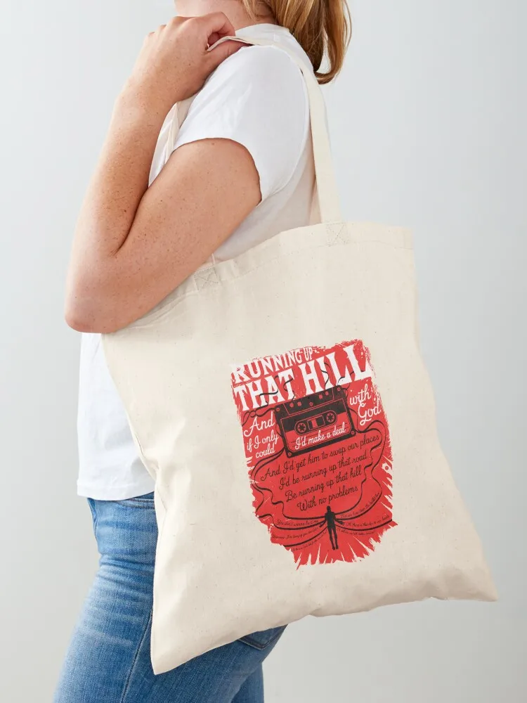 Running up that hill Tote Bag canvas tote bag Fabric bag canvas tote