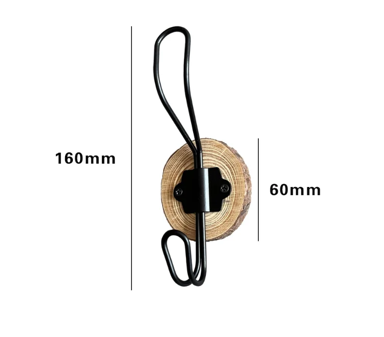 Creative Village ins Solid wood hook door door behind the wall wood non-punch adhesive coat cap key hook up and down