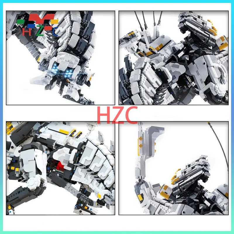 Moc Kids Toy Building Blocks Set Horizon Dawn Thunders Zero Giant Long Necked Mecha Beast Tooth Mechanical Monster Brick gift