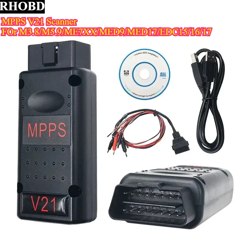 ГОРЯЧИЙ MPPS V21 MAIN+TRICORE+MULTIBOOT с кабелем Breakout Tricore для сканера M3.8/M5.9/ME7xx/MED9/MED17/EDC15/16/17 OBD2