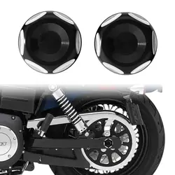 Motorcycle Rear Axle Nut Cap Cover Black For Harley Softail 2009 Sportster 2014 Dyna 2011 Fat Bob FXDF XL883 1200 Low Rider FXDL