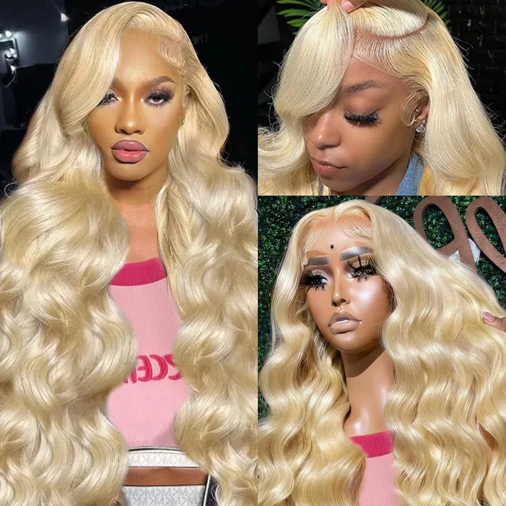 

613 13x4 Lace Front Wig Human Hair Body Wave Blonde Lace Front Wigs Human Hair Full & Thick 613 HD Lace Frontal Wig Pre Plucked