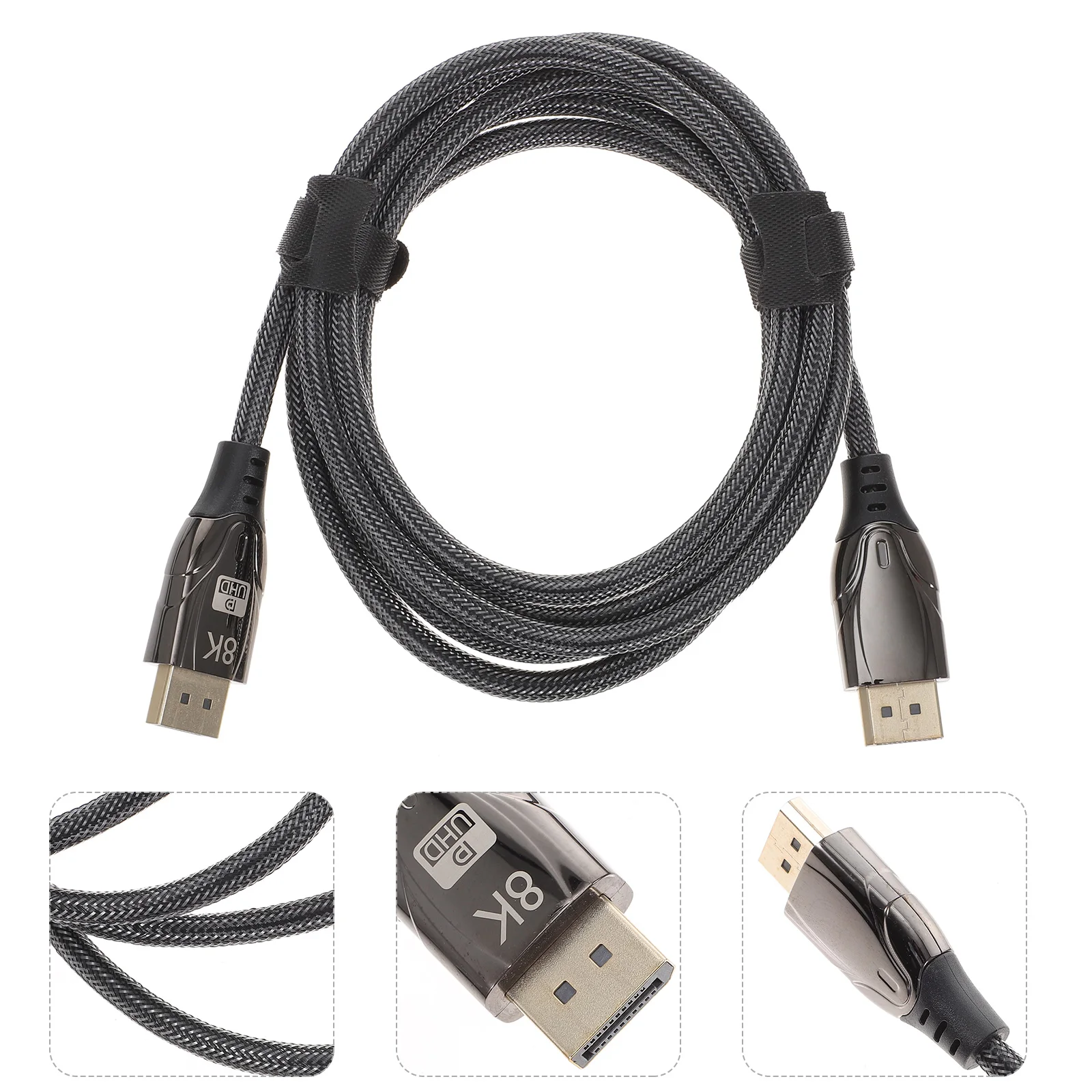 

Cable 2 Meter Display Port Male To Male Extension Cord For 8K 7680X4320 Video Transmission Compatible With Pc Gpu Laptop