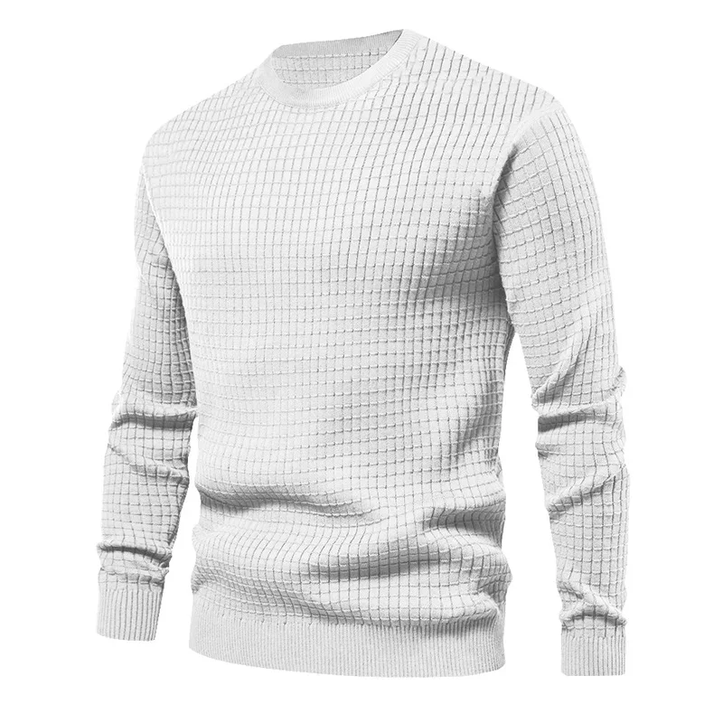 Autumn Winter 2024 Men's Knitwear Thin Small Square Loose and Thickened Pullover Round Neck Casual Long Sleeved Top For Men A115